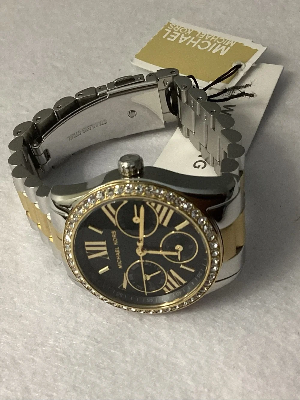Michael Kors Lexington Lux Multifunction Two-Tone Stainless Steel Watch, 34mm